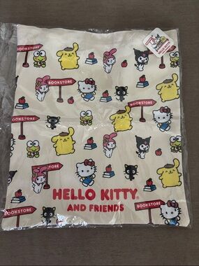 Sanrio Hello Kitty and Friends Beige Canvas Tote x Kinokiya Bookstore Collab